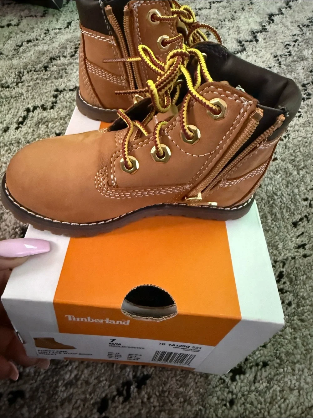 Timberland Kids Tan Leather Lace-Up & Zip Ankle Boots